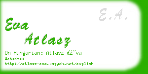 eva atlasz business card